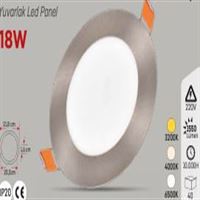 YCL EKO 18W.S.A.YUVARLAK PANEL SATEN KASA BEYAZ 1